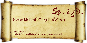 Szentkirályi Éva névjegykártya