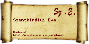 Szentkirályi Éva névjegykártya